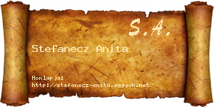 Stefanecz Anita névjegykártya