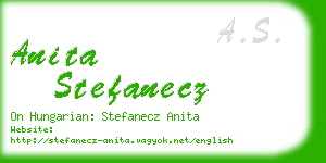 anita stefanecz business card